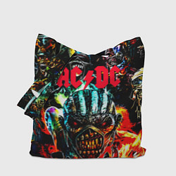 Сумка-шоппер ACDC рок монстры