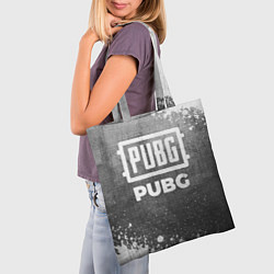 Сумка-шопер PUBG - grey gradient, цвет: 3D-принт — фото 2