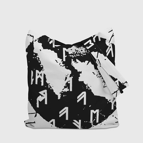 Сумка-шоппер Doom символы краски / 3D-принт – фото 2