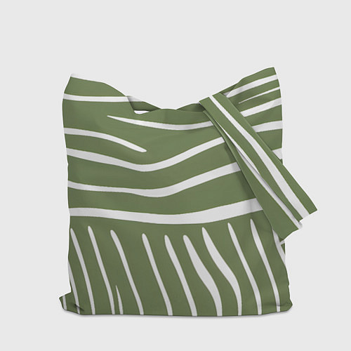 Сумка-шоппер Полоски зеленой зебры / 3D-принт – фото 2