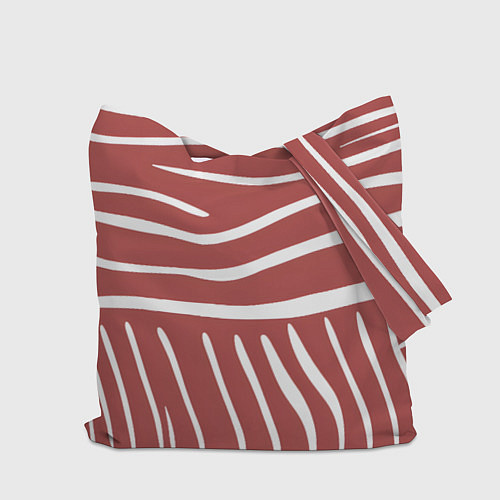 Сумка-шоппер Полоски красной зебры / 3D-принт – фото 2