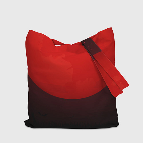 Сумка-шоппер Юрий Клинских красная луна / 3D-принт – фото 2