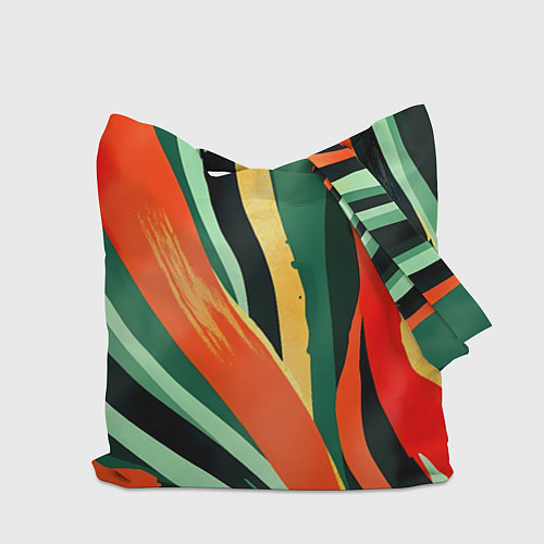 Сумка-шоппер Тропическая жаркая абстракция / 3D-принт – фото 2