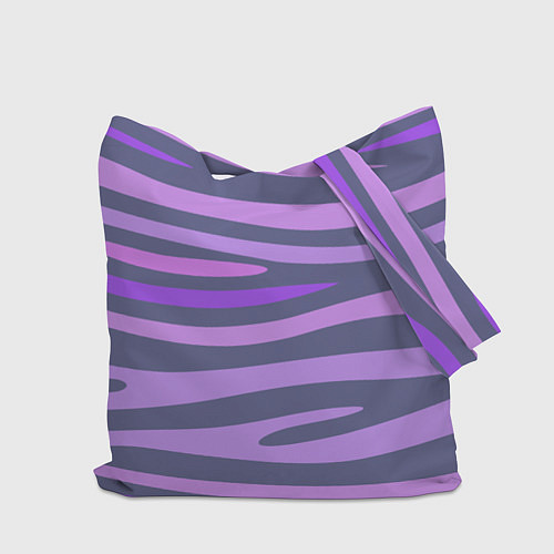 Сумка-шоппер Лавандовые волны / 3D-принт – фото 2