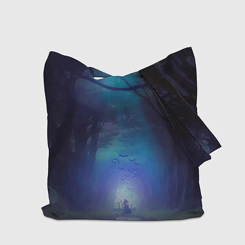 Сумка-шоппер Юра Хой на фоне леса / 3D-принт – фото 2