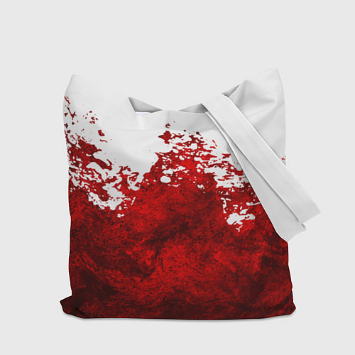 Сумка-шоппер Юрий Хой бело-красный фон / 3D-принт – фото 2