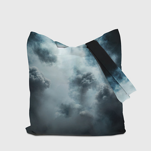 Сумка-шоппер Тайский боксер в дыму / 3D-принт – фото 2