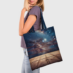 Сумка-шопер Космический ринг, цвет: 3D-принт — фото 2