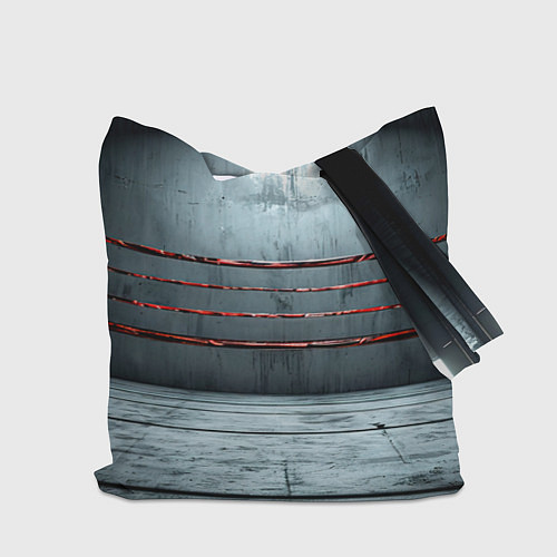 Сумка-шоппер Серый ринг / 3D-принт – фото 2