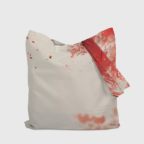 Сумка-шоппер Черная БМВ и сакура / 3D-принт – фото 2