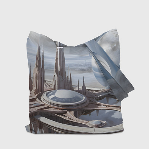 Сумка-шоппер Инопланетный город / 3D-принт – фото 2