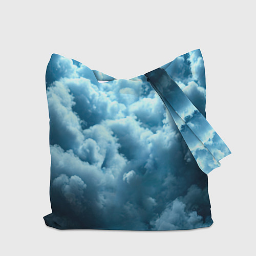 Сумка-шоппер Мухаммед Али в синем дыму / 3D-принт – фото 2