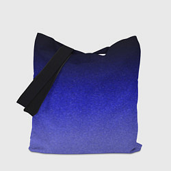 Сумка-шопер Градиент индиго из чёрно в синий текстура крошка, цвет: 3D-принт