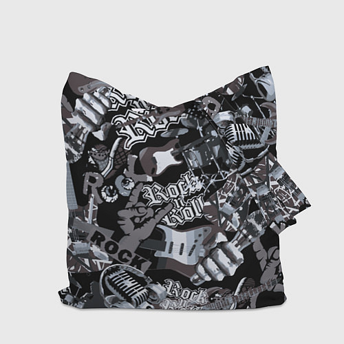 Сумка-шоппер Oasis на фоне гитар / 3D-принт – фото 2