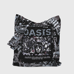 Сумка-шоппер Oasis на фоне гитар