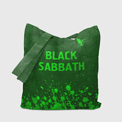 Сумка-шопер Black Sabbath - green gradient посередине, цвет: 3D-принт