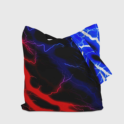 Сумка-шоппер Monster energy молнии неон / 3D-принт – фото 2