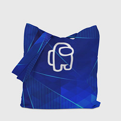 Сумка-шопер Among Us blue poly, цвет: 3D-принт