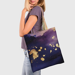 Сумка-шопер Золотая краска на текстуре, цвет: 3D-принт — фото 2