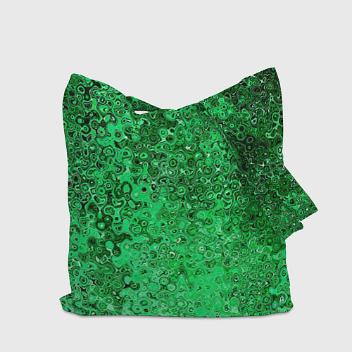 Сумка-шоппер Зелёный малахит абстрактная текстура / 3D-принт – фото 2