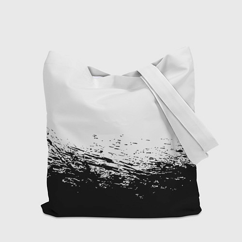 Сумка-шоппер Россия черно белые краски / 3D-принт – фото 2