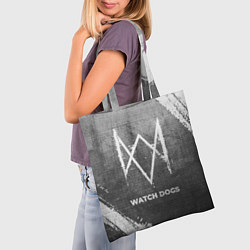 Сумка-шопер Watch Dogs - grey gradient, цвет: 3D-принт — фото 2