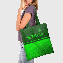 Сумка-шопер Metallica - green gradient посередине, цвет: 3D-принт — фото 2