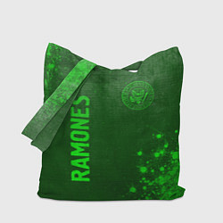 Сумка-шопер Ramones - green gradient вертикально, цвет: 3D-принт