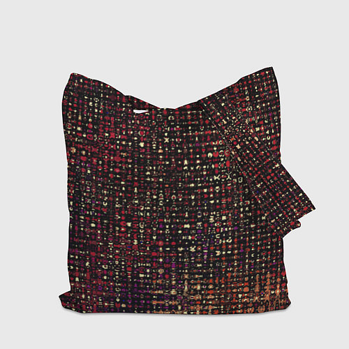 Сумка-шоппер Тёмный красный абстрактный мелкий паттерн / 3D-принт – фото 2