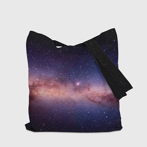 Сумка-шоппер Черная ракетка для пинг понга в космосе / 3D-принт – фото 2