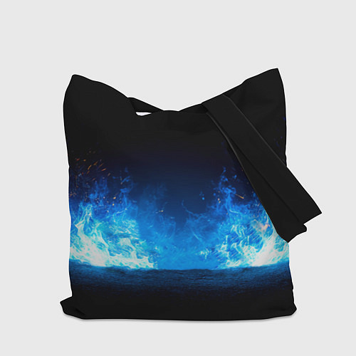 Сумка-шоппер Самокат в синем пламени / 3D-принт – фото 2