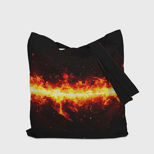 Сумка-шоппер Теннисная ракетка в огне / 3D-принт – фото 2