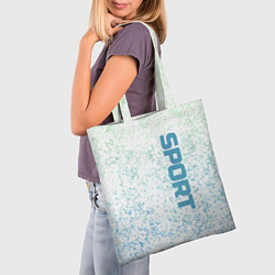 Сумка-шопер Sport бело-голубой, цвет: 3D-принт — фото 2