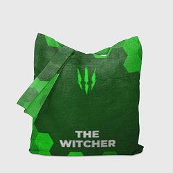 Сумка-шопер The Witcher - green gradient по-центру, цвет: 3D-принт