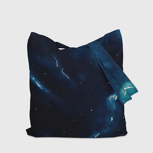 Сумка-шоппер Юрий Хой черно-белый портрет с подписью / 3D-принт – фото 2