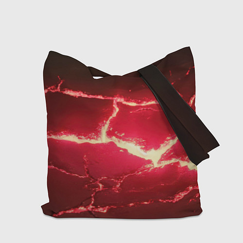 Сумка-шоппер Сектор газа портрет на красном разломе плит / 3D-принт – фото 2