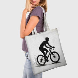 Сумка-шопер Триатлонист на белом, цвет: 3D-принт — фото 2