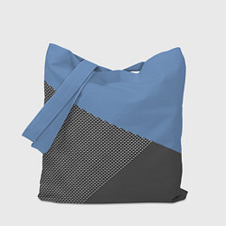 Сумка-шоппер Сине-серый геометричный
