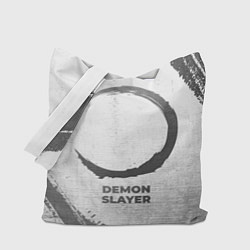 Сумка-шопер Demon Slayer - white gradient, цвет: 3D-принт