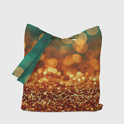 Сумка-шопер Золотистое боке текстура, цвет: 3D-принт