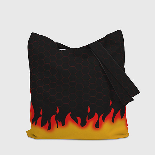 Сумка-шоппер AEK fire hexagon / 3D-принт – фото 2