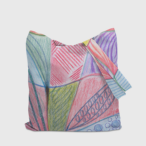 Сумка-шоппер Floral motifs in pink / 3D-принт – фото 2