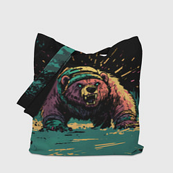 Сумка-шопер Медведь в гневе, цвет: 3D-принт