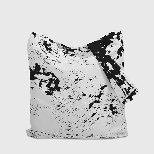 Сумка-шоппер Тоттенхэм черно белые краски / 3D-принт – фото 2