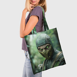 Сумка-шопер Рептилия в классической маске, цвет: 3D-принт — фото 2