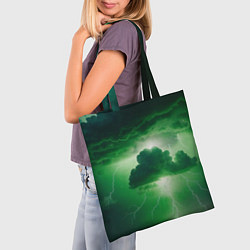 Сумка-шопер Зелёный гром, цвет: 3D-принт — фото 2