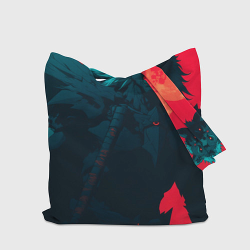 Сумка-шоппер Человек-волк / 3D-принт – фото 2