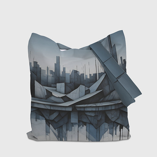 Сумка-шоппер Небоскребы и скалы / 3D-принт – фото 2