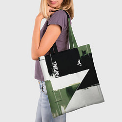 Сумка-шопер Футбол на фоне брызг красок, цвет: 3D-принт — фото 2