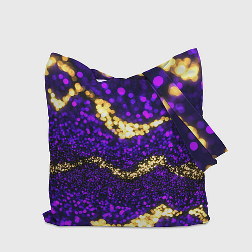 Сумка-шоппер Россия - фиолетовая текстура / 3D-принт – фото 2